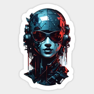 cyberpunk girl Sticker